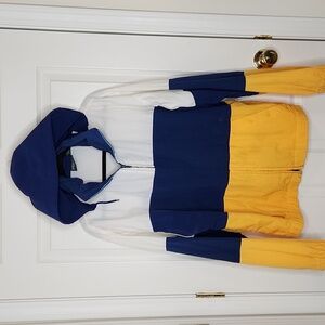 Vintage Men's American Eagle nylon windbreaker rain jacket with hood Medium